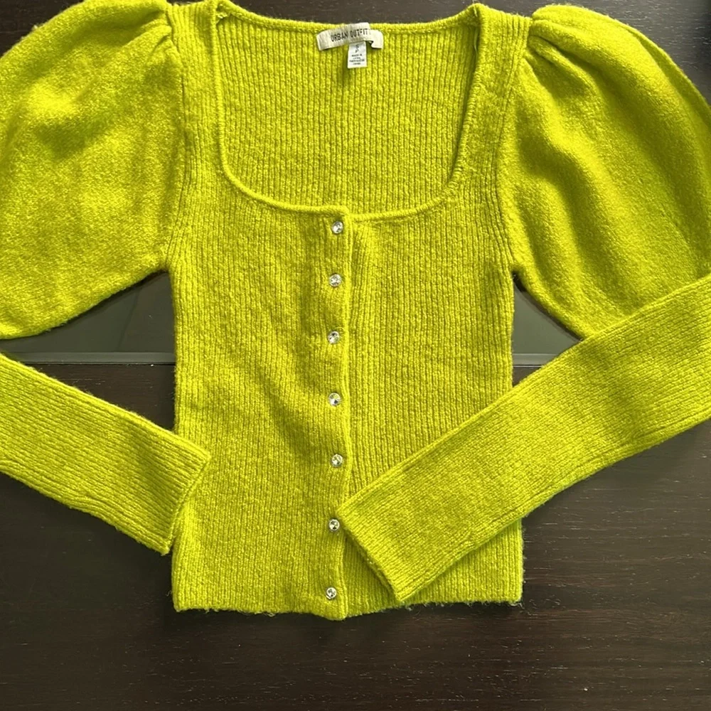 Urban Outfitters Lime Green Cardigan - Picture 2 of 5